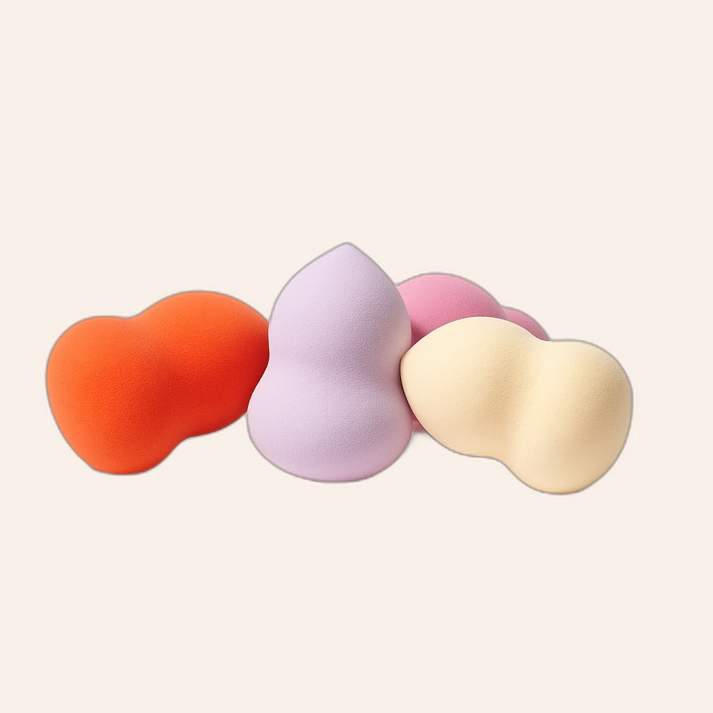Set of 4 Dual-Curve Makeup Blending Sponges