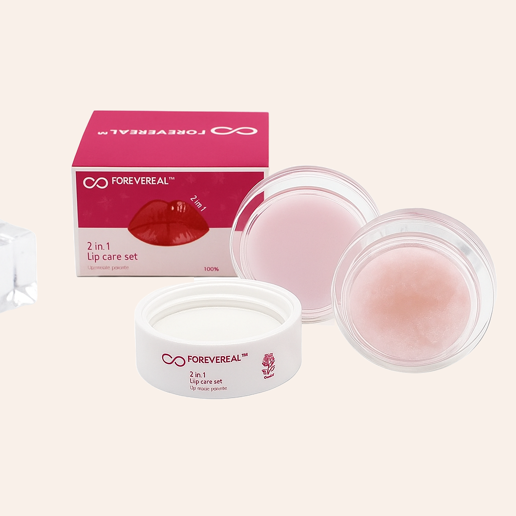 FOREVEREAL™ 2-in-1 Lip Care Set – Balm & Scrub