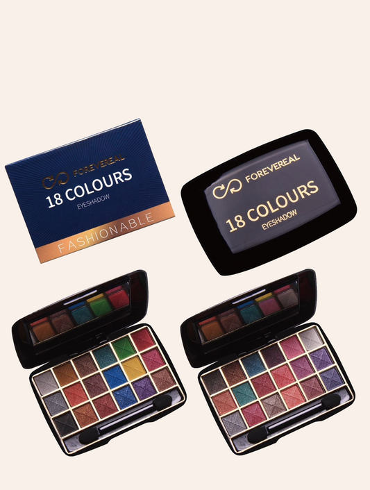 ForeverReal 18 Colours Eyeshadow Palette – Bold & Fashionable