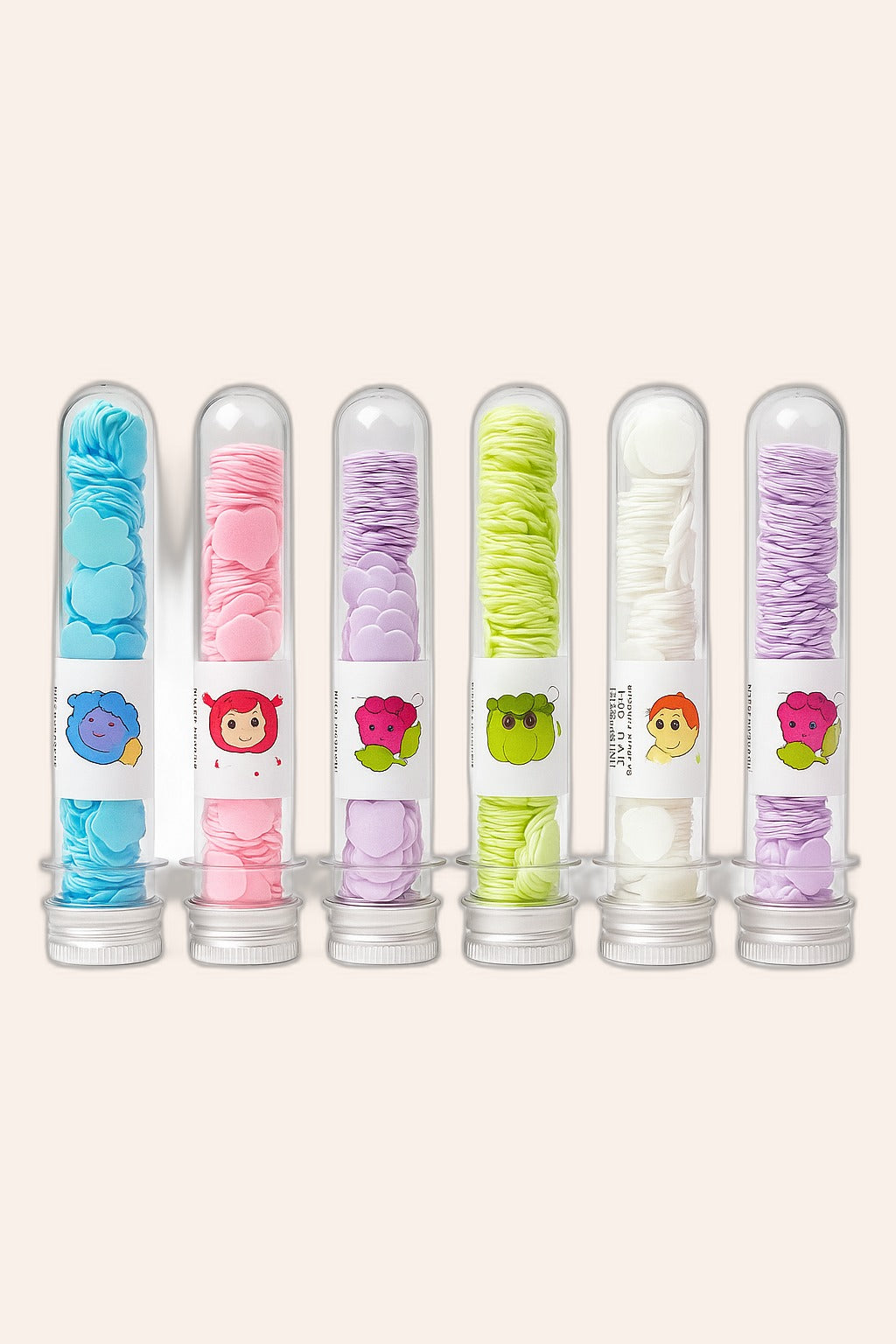 Portable Soap Paper Sheets – Test Tube Pack (Set of 6 Scents & Colors)